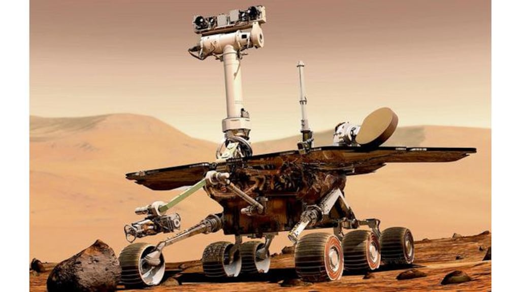 Stranded: an artist’s impression of Nasas rover, Spirit, on Mars 10