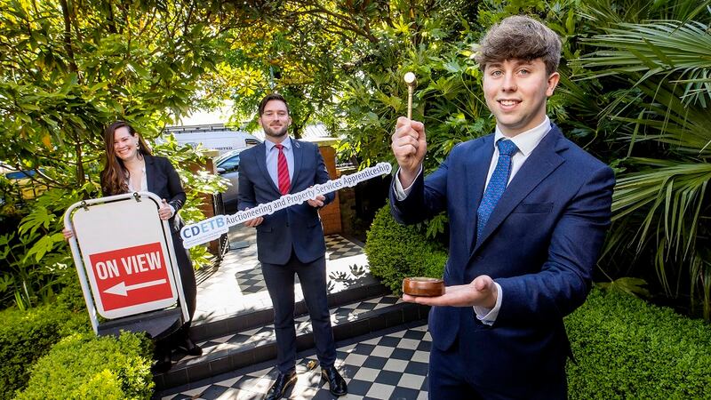 DNG's Katie McGarvey and apprentices Harry Angel and Darragh Whelan