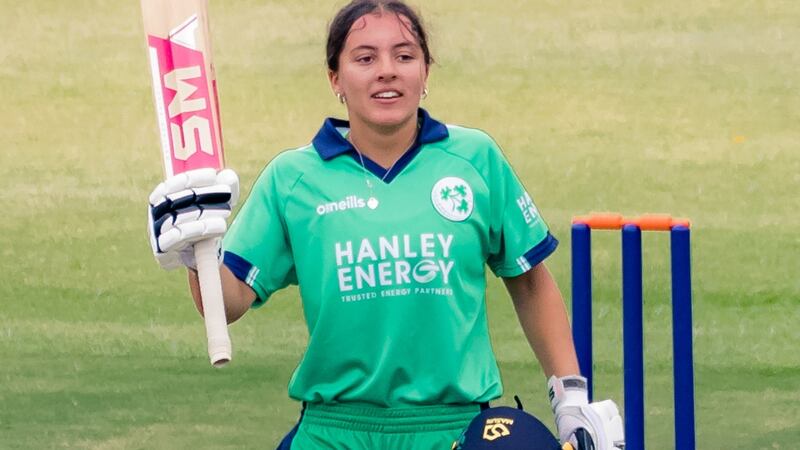 Amy Hunter   struck an unbeaten 121 against Zimbabwe on her 16th birthday to become the youngest player  to score a one-day international century. Photograph: Jekesai Njikizana/iZimPhoto