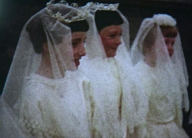 Irish girls on their First Holy Communion day in a still from Sinéad O'Shea's film Pray for Our Sinners