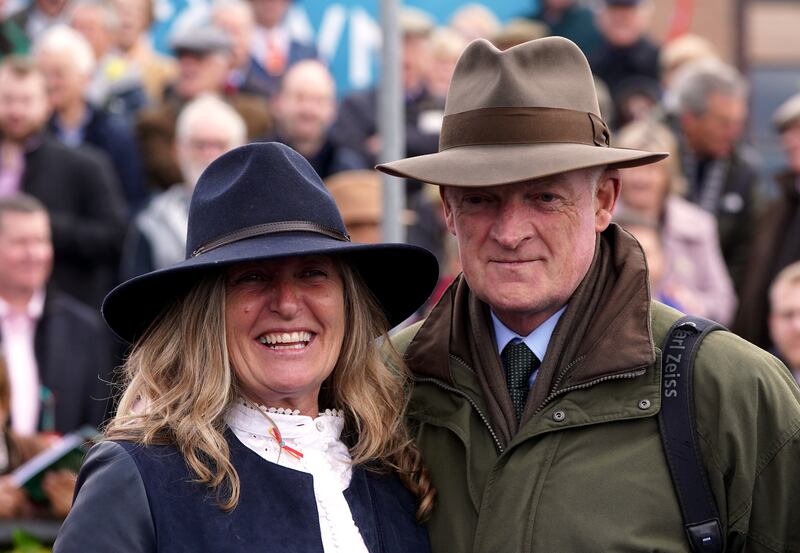 Owner Joanne Coleman and trainer Willie Mullins after Klassical Dream's win at Punchestown. Photograph: Brian Lawless/PA Wire
