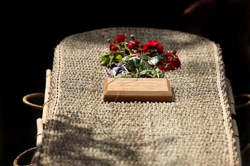 O'Brien's coffin. Photograph: Dara Mac Dónaill / The Irish Times