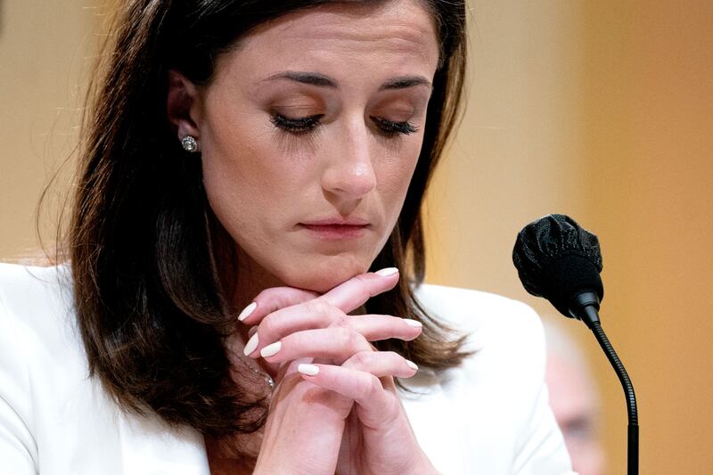 Cassidy Hutchinson, a top aide to former White House chief of staff Mark Meadows. 