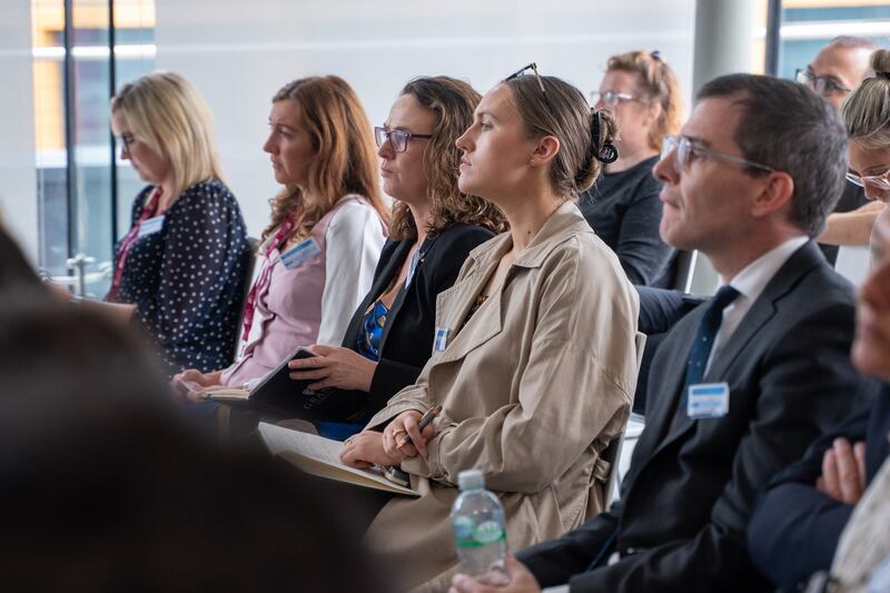 Audience members at the Lunch & Learn event take in the latest insights about digital advertising 