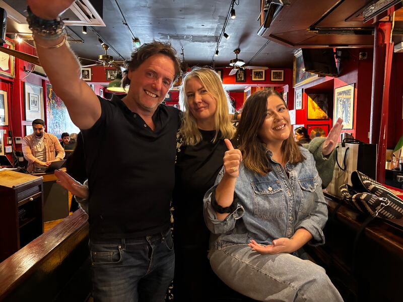 John Norton, former barman at Captain Americas, Sash King, one of the restaurant’s first barwomen and Joan Kelly (right), former manager. Photograph: The Irish Times