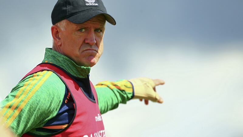 Offaly manager John Maughan:  his first season  has been a success, and Offaly  are up off the canvas. Photograph:  Ken Sutton/Inpho