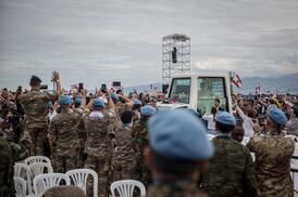 Irish peacekeepers join thousands attending pope’s Mass in Beirut