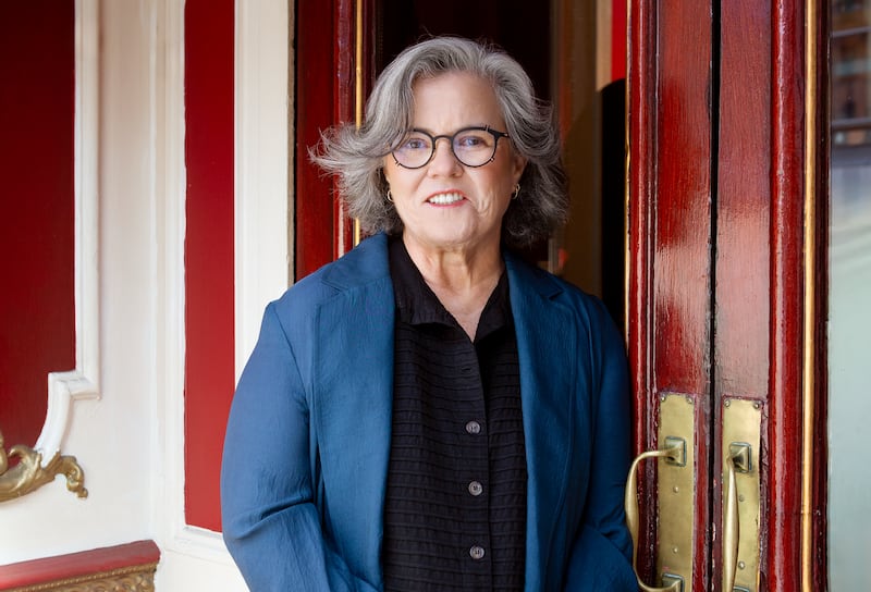 Rosie O'Donnell at The Olympia Theatre in Dublin, where her new show Common Knowledge premieres in July 2025. Photograph: Naomi Gaffey