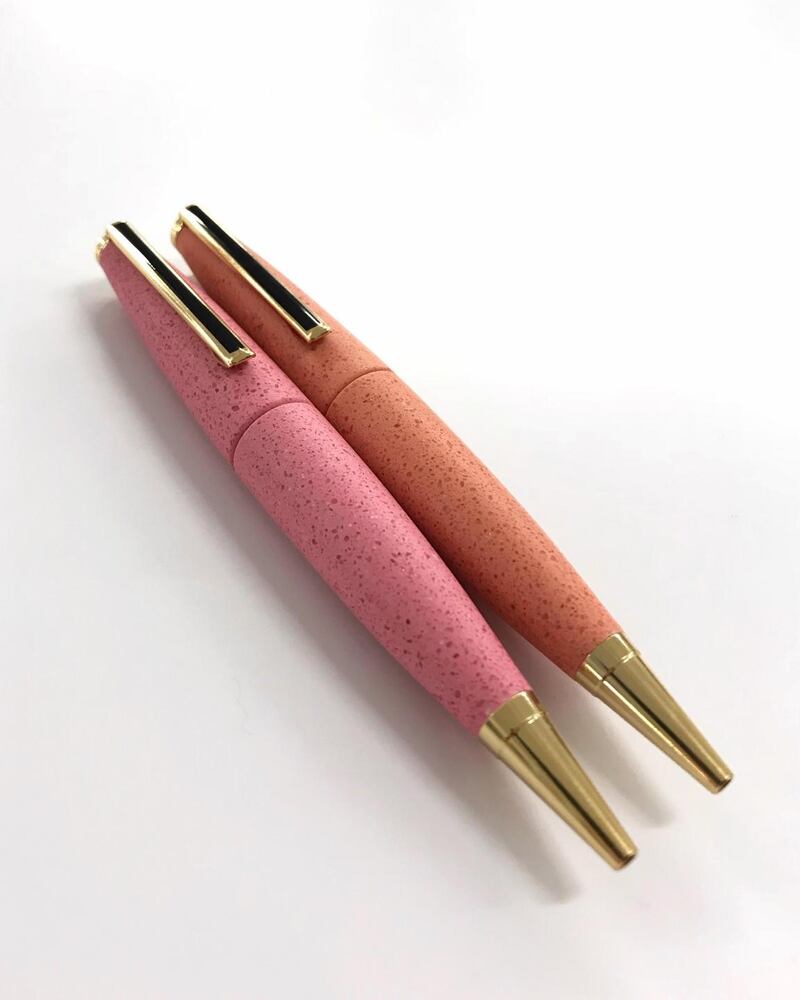 Plush peach and piglet pens by Ben Walsh Design, €70