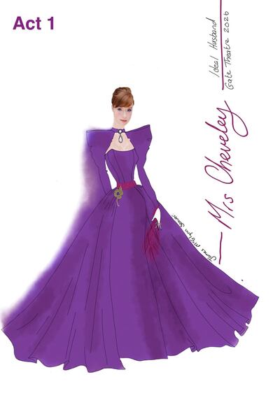 James McGlynn Seaver’s costume design for Mrs Cheveley in An Ideal Husband