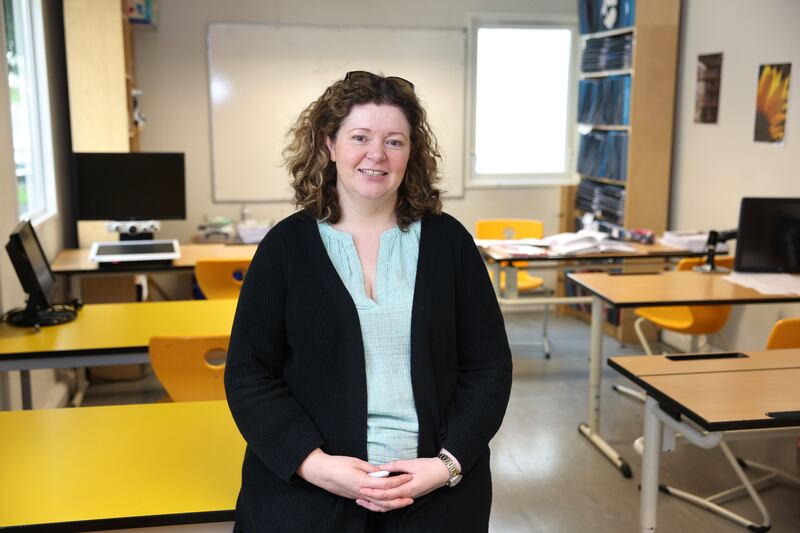 Maria Markey-Greene, a teacher at Rosmini Community School, Drumcondra, Dublin 9. Photograph: Dara Mac Dónaill 





