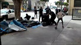 Video captures Los Angeles police killing homeless man