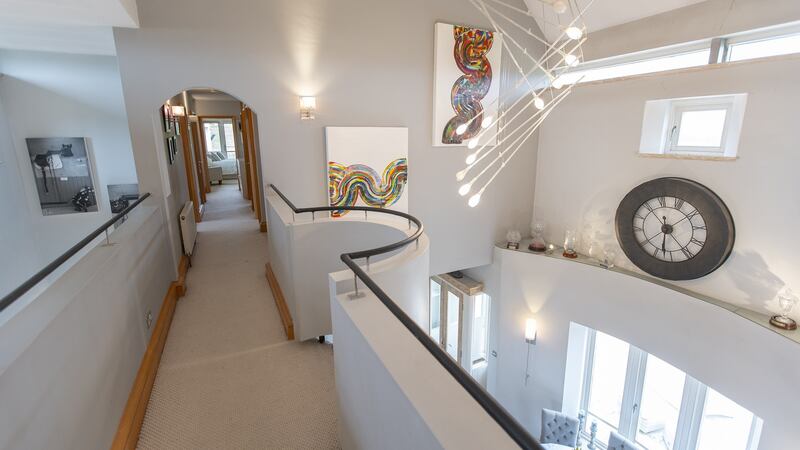 The landing area and hall at first floor level