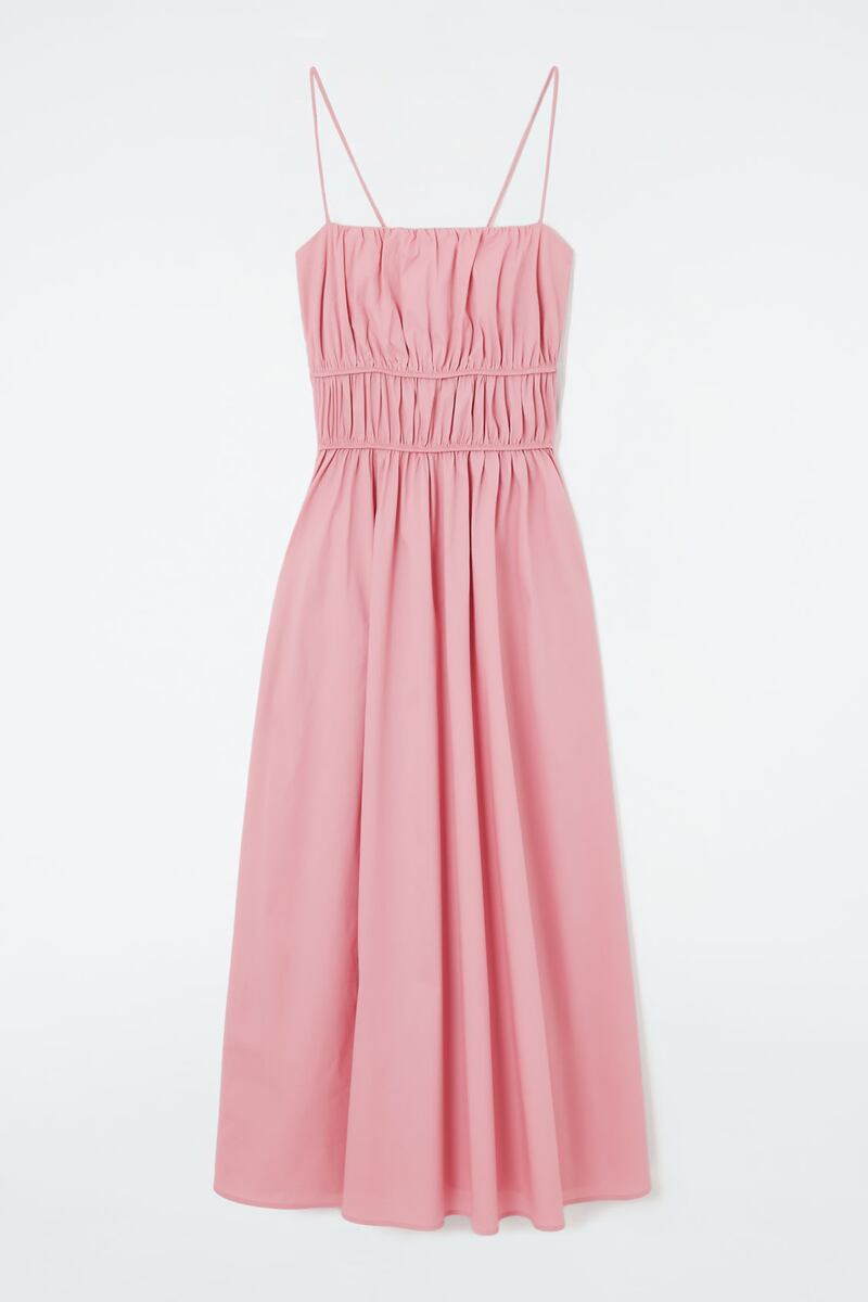 Gathered midi dress costing €99, available at Cos