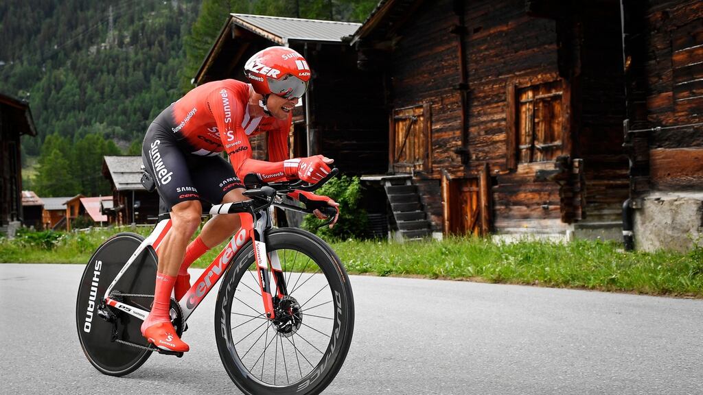Irish rider Nicolas Roche of Team Sunweb in action during the eigth stage of the 83rd Tour de Suisse UCI ProTour race. Photo: EPA