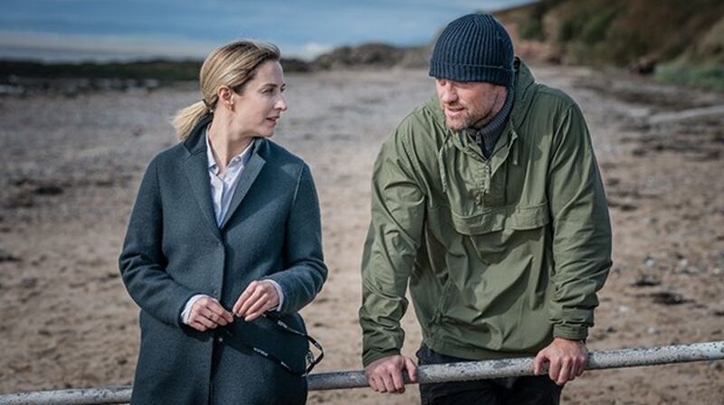 Morven Christie and Jonas Armstrong in The Bay
