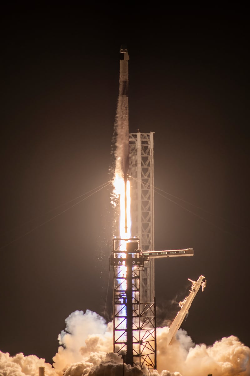 Crew Dragon, the Falcon 9 rocket that carried the crew