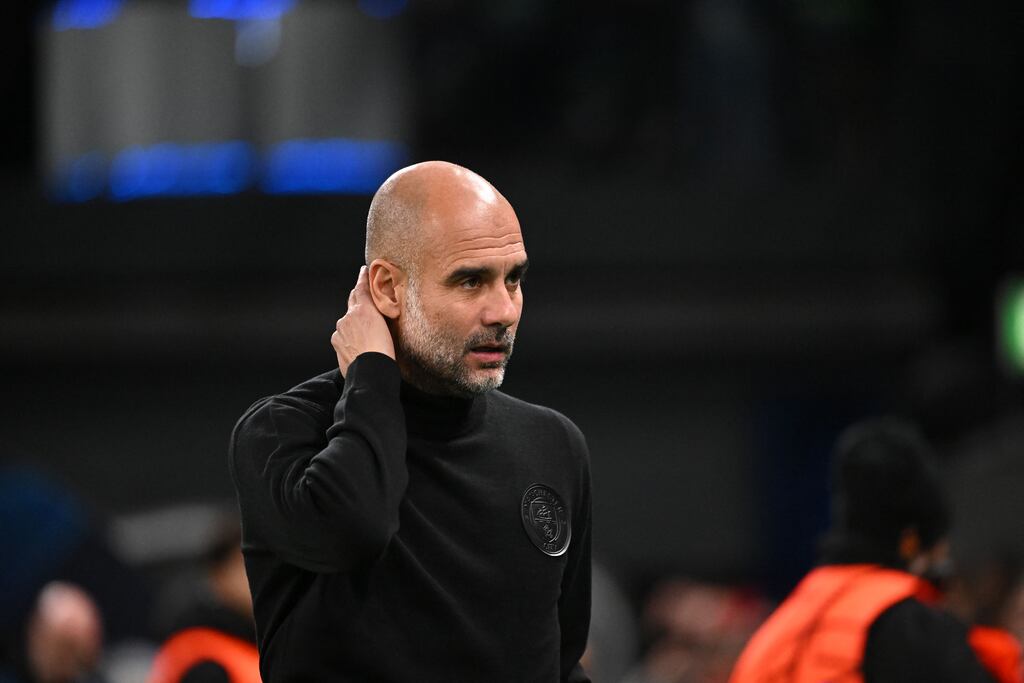 Pep Guardiola’s Manchester City contract concludes at the season's end. File photograph: Getty Images