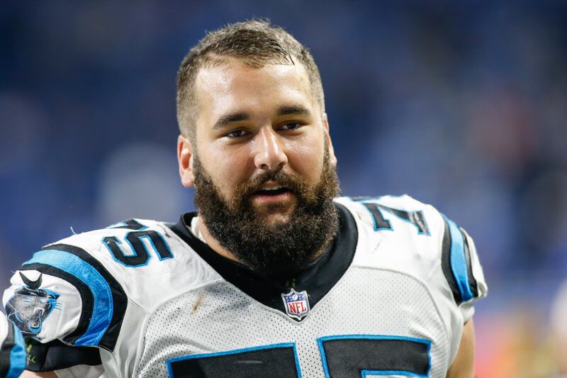 Matt Kalil after a game with the Carolina Panthers in 2008. Do not expect a photo of any other part of his body. Photograph: Scott W Grau/Icon Sportswire via Getty Images