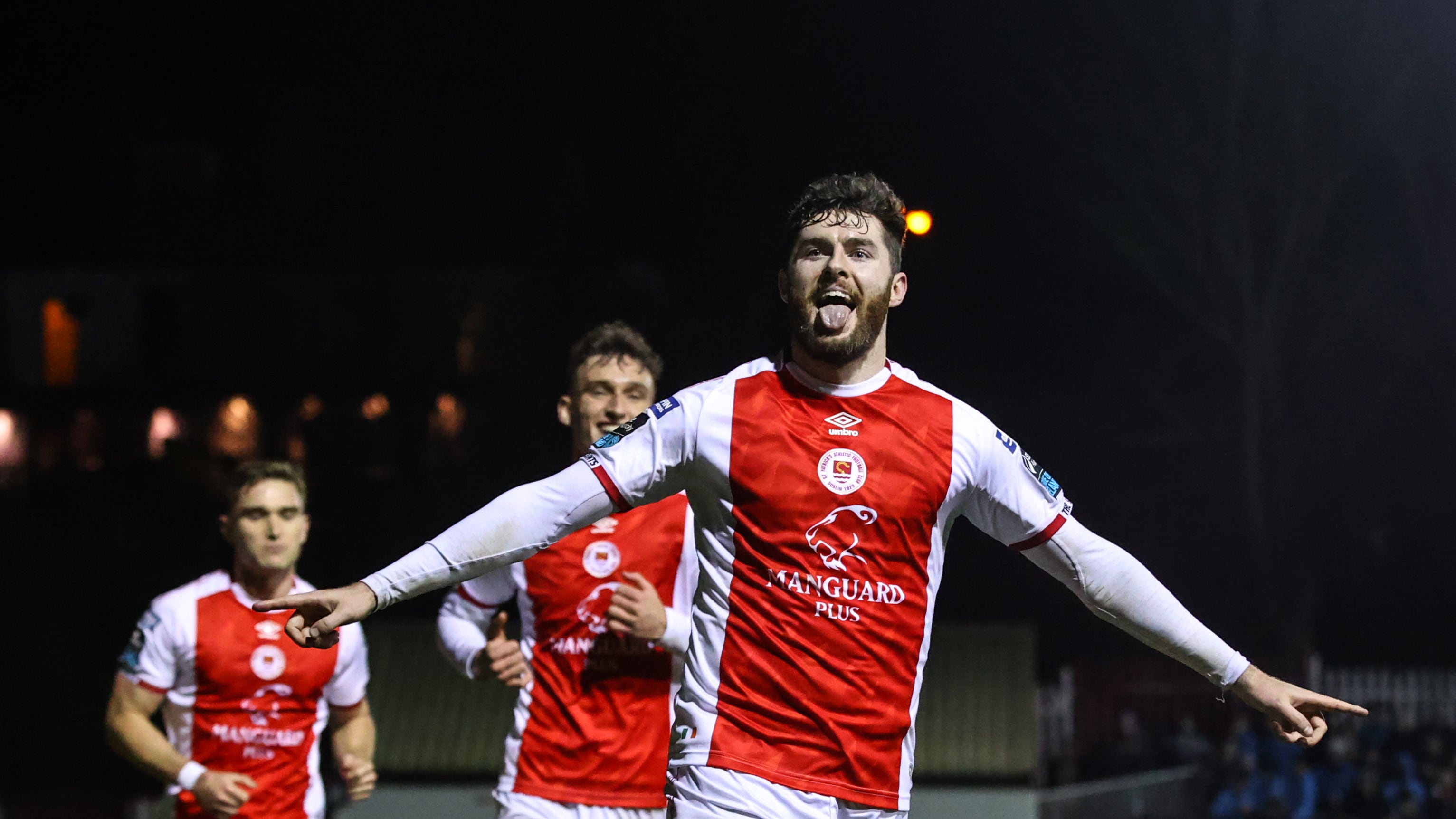 Aidan Keena’s penalty double helps St Patrick’s Athletic see off 10-man Derry City