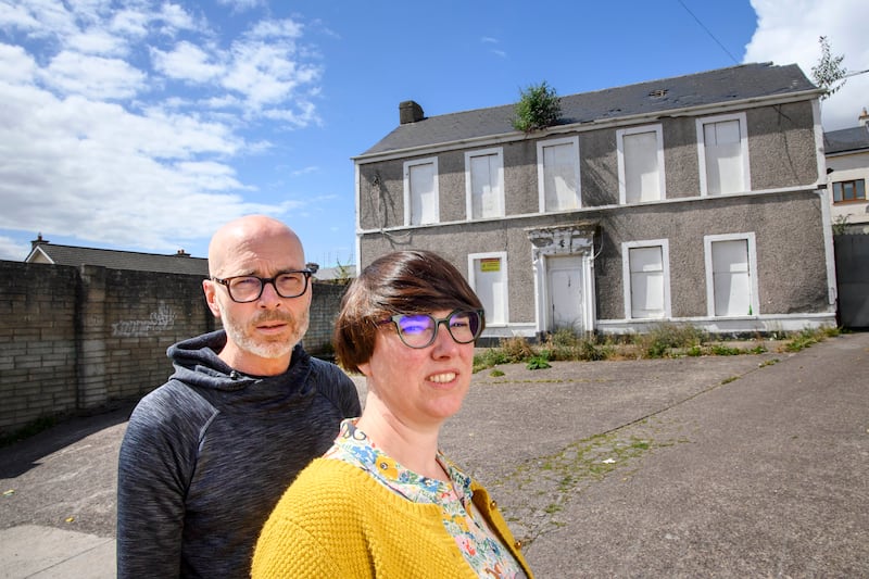Jude Sherry and Frank O'Connor, founders of Derelict Ireland: 'There is a lack of consistency across councils for a law that has been in place for 36 years.' Photograph: Daragh McSweeney/Provision