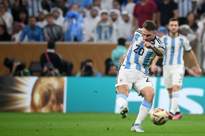 Alexis Mac Allister had an impressivefirst half. Photograph: Franck Fife/AFP via Getty Images