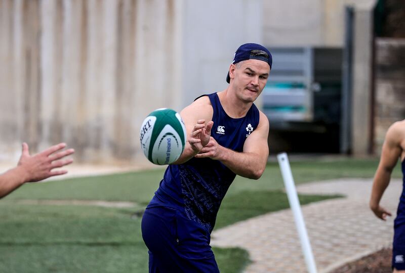 Johnny Sexton in training. Photograph: Dan Sheridan/Inpho