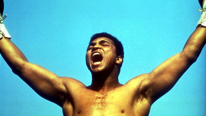 Muhammad Ali during training for his fight with Al 'Blue' Lewis in Croke Park in 1972. Photograph: Getty Images