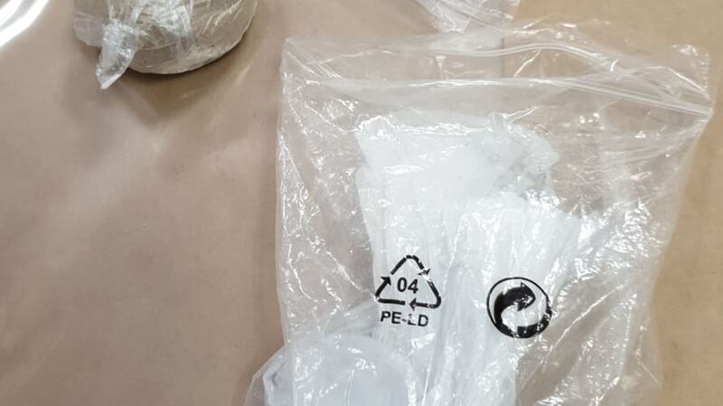 During the course of the search drugs (heroin and cannabis plants) with an estimated street value of €22,000 (subject to analysis) were seized. Photograph: An Garda Síochána