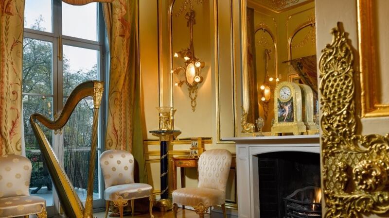 French tapestries, Italian marbles and a fine Irish concert harp are among the lots for sale. The contents of the house are being  sold by Lord Ballyedmond’s widow, Lady Mary, with an estimate of £3.5 million