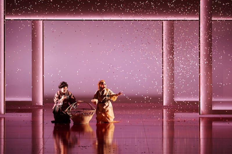Madama Butterfly: Hyona Kim and Celine Byrne. Photograph: Ros Kavanagh