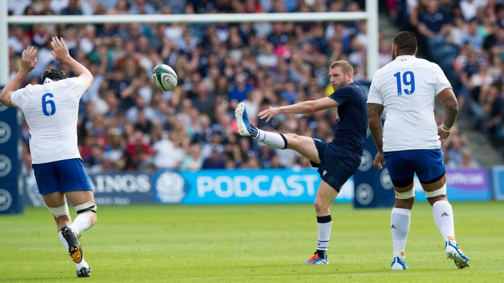Scotland’s Finn Russell in action duringhis side’s win over France at Murrayfield in August. Photograph: Ian Rutherford/PA