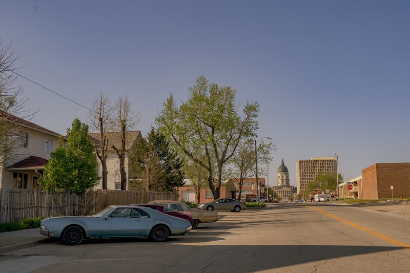 The Kansas state 
capitol building  in Topeka, Kansas.  Photograph: Amir Hamja/The New York Times