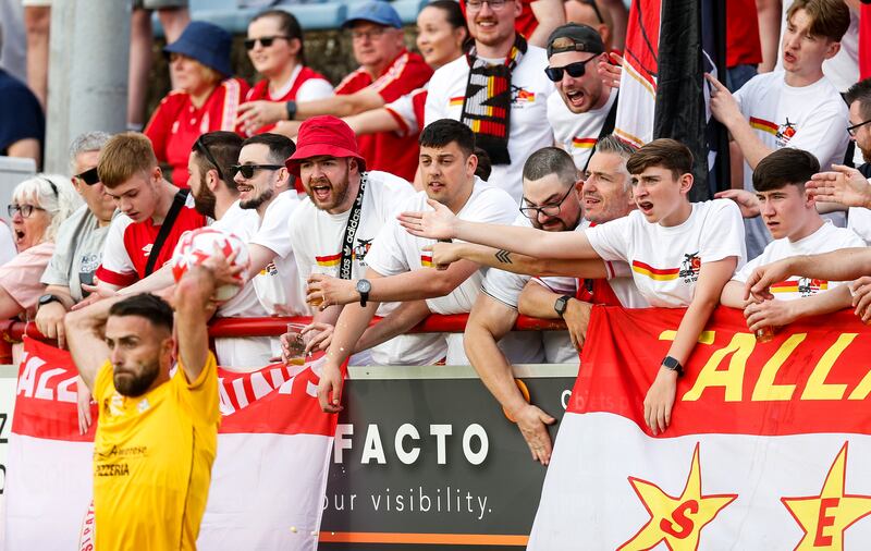 St. Patrick's Athletic fans. Photograph: Yann Hellers/Inpho