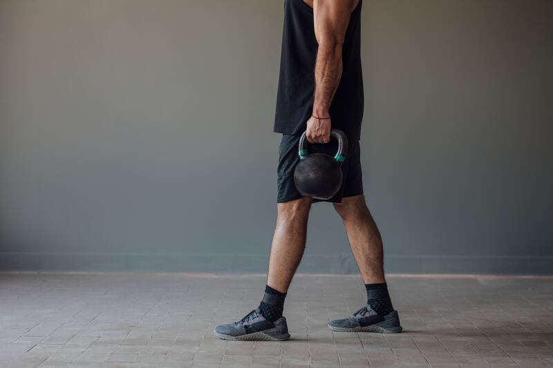 Farmer's carry: 'Builds grip, core and posture'