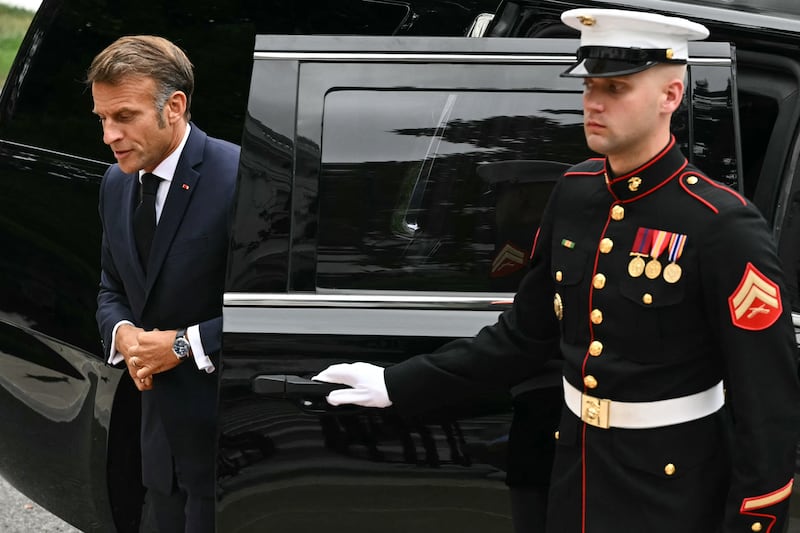 French President Emmanuel Macron.
Photograph: Mandel Ngan/AFP via Getty Images