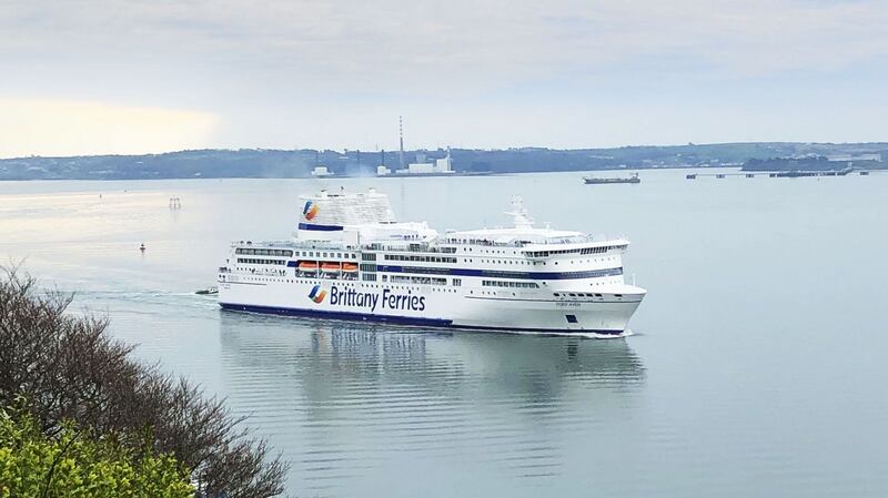 A Brittany Ferries vessel at Ringaskiddy, Co Cork