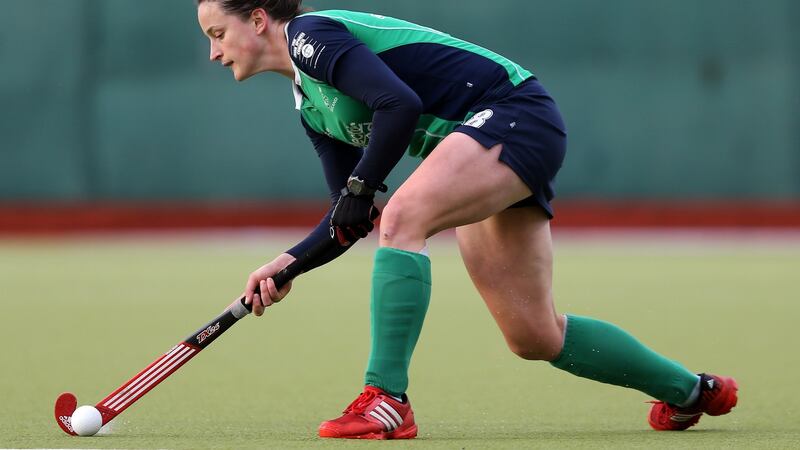 Audrey O’Flynn in action for Ireland. She won 120 caps before calling time on her hockey career in 2014 and switching to Rugby Sevens.  Photograph: Cathal Noonan/Inpho