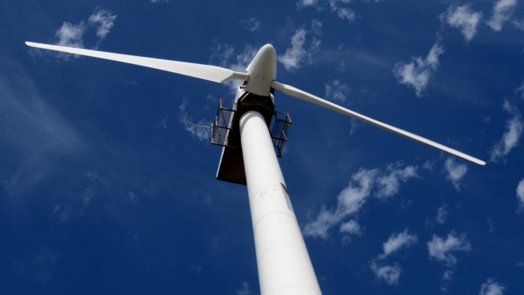 About 23 per cent of Ireland’s electricity demand was met last month by wind generation, which displaced more expensive gas-powered plants and this helped lower Irish wholesale electricity prices. Photograph: Cyril Byrne