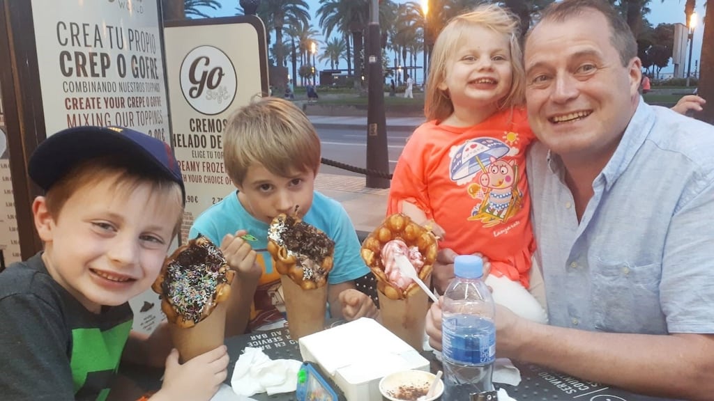 Andrew McGinley with Conor, Darragh and Carla. A jury has found his wife, Deirdre Morley, not guilty of murdering their three children by reason of insanity. File photograph via Facebook