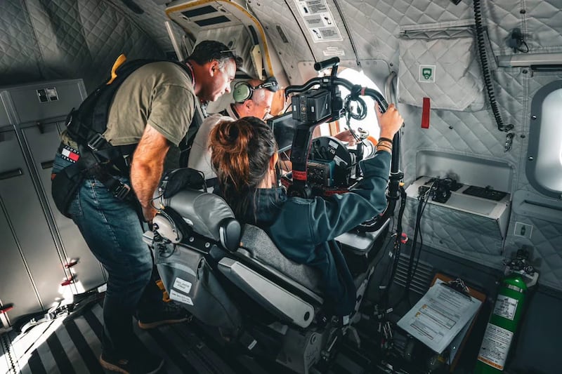 Photo taken from the Irish Air Corps C295 aircraft during the the total solar eclipse 550 km of the west coast of Ireland by a team of scientists from DIAS, TCD, TU Dublin and the Italian National Institute for Astrophysics.