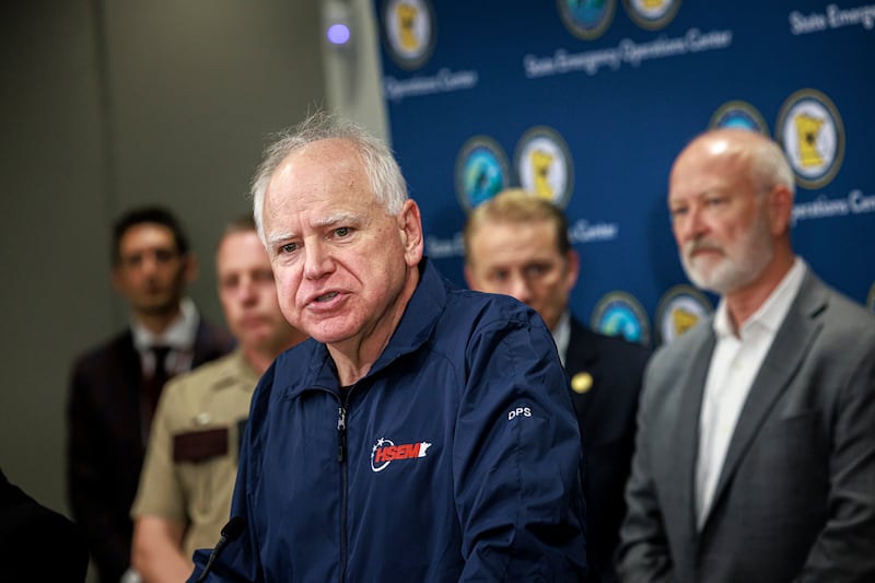 Minnesota Governor Tim Walz. Photograph: Kerem Yucel/Minnesota Public Radio via AP