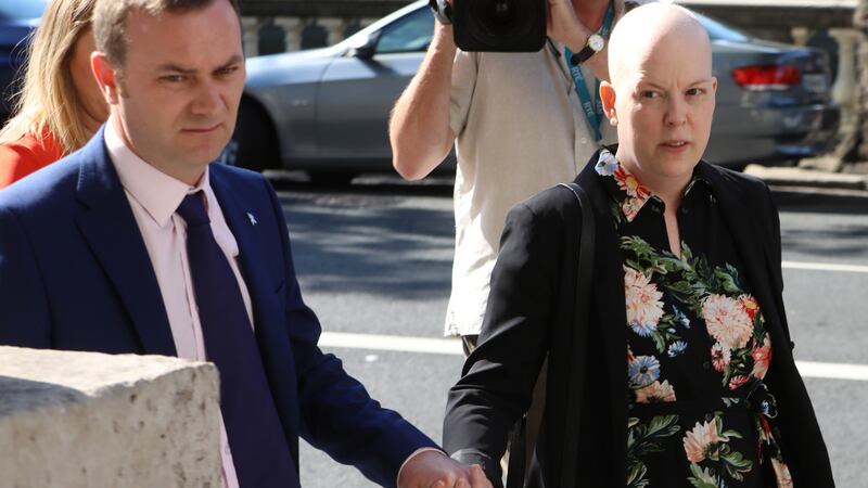 Paul and Ruth Morrissey  at the Four Courts in July 2018. Photograph:  Collins Courts
