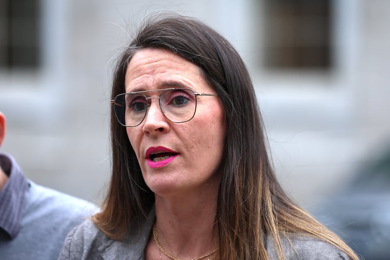 Social Democrats spokeswoman Sinéad Gibney highlighted a case of a Palestinian mother and son in Ireland who had not been reunited with the rest of their family still in Palestine.
Photograph: Stephen Collins/ Collins Photos