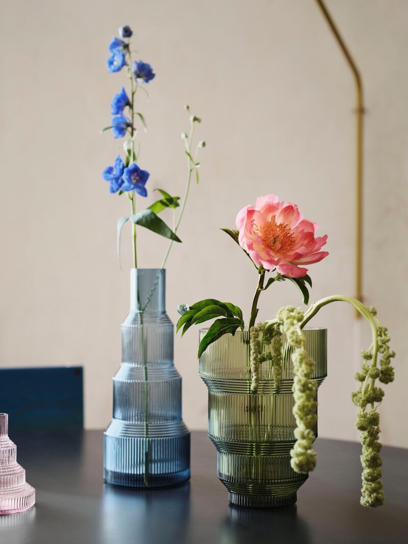 Kosta Boda glassware vases start from €50 for the Pavillion design, the Crackle style costs from €345 at Nordic Elements