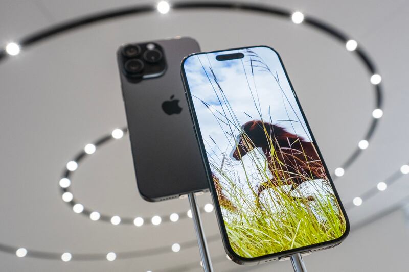 Apple on Monday announced a new iPhone built for generative artificial intelligence as it seeks to boost sales and show it is keeping up in the technology race. Photograph: Nic Coury/AFP