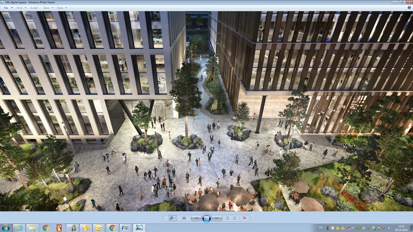 The Dublin Landings development is to include about 65,000sq m of grade-A office space in five buildings, 273 apartments, some retail, a boutique hotel and a gym.