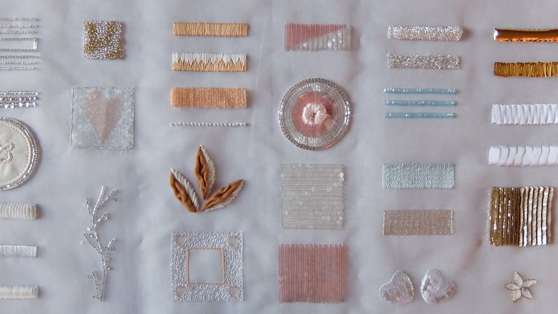 Sampler work by Rebecca Devaney at Lesage
