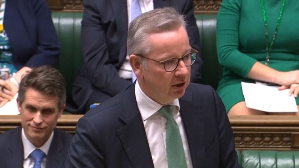 Minister for the cabinet office Michael Gove told the House of Commons: ‘Allegations have been made that the home secretary has breached the ministerial code. The home secretary absolutely rejects these allegations.’ Photograph: PA Wire