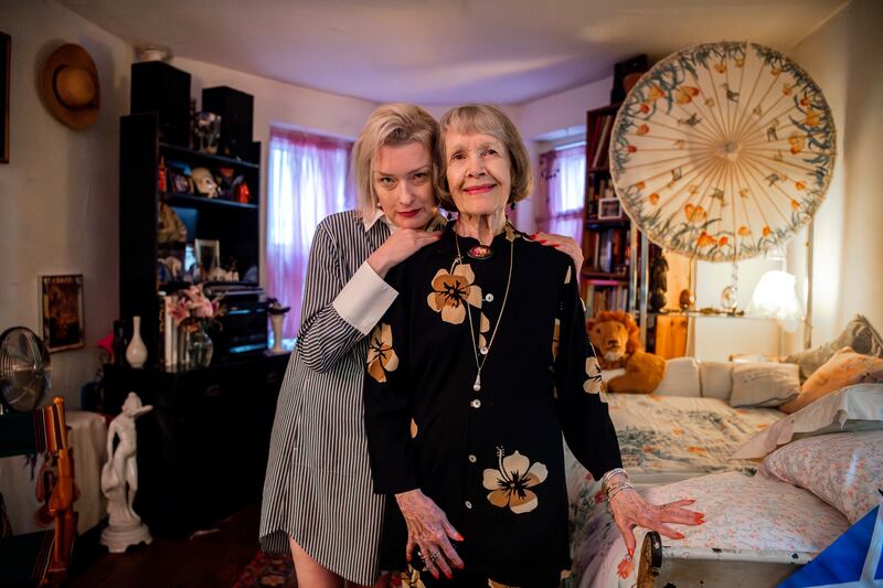 Tina Dupuy with Sullivan, in Sullivan’s apartment. Photograph: Brittainy Newman/The New York Times
                      